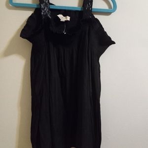 LOFT Cold Shoulder Beaded strap Top Size Large  NWT